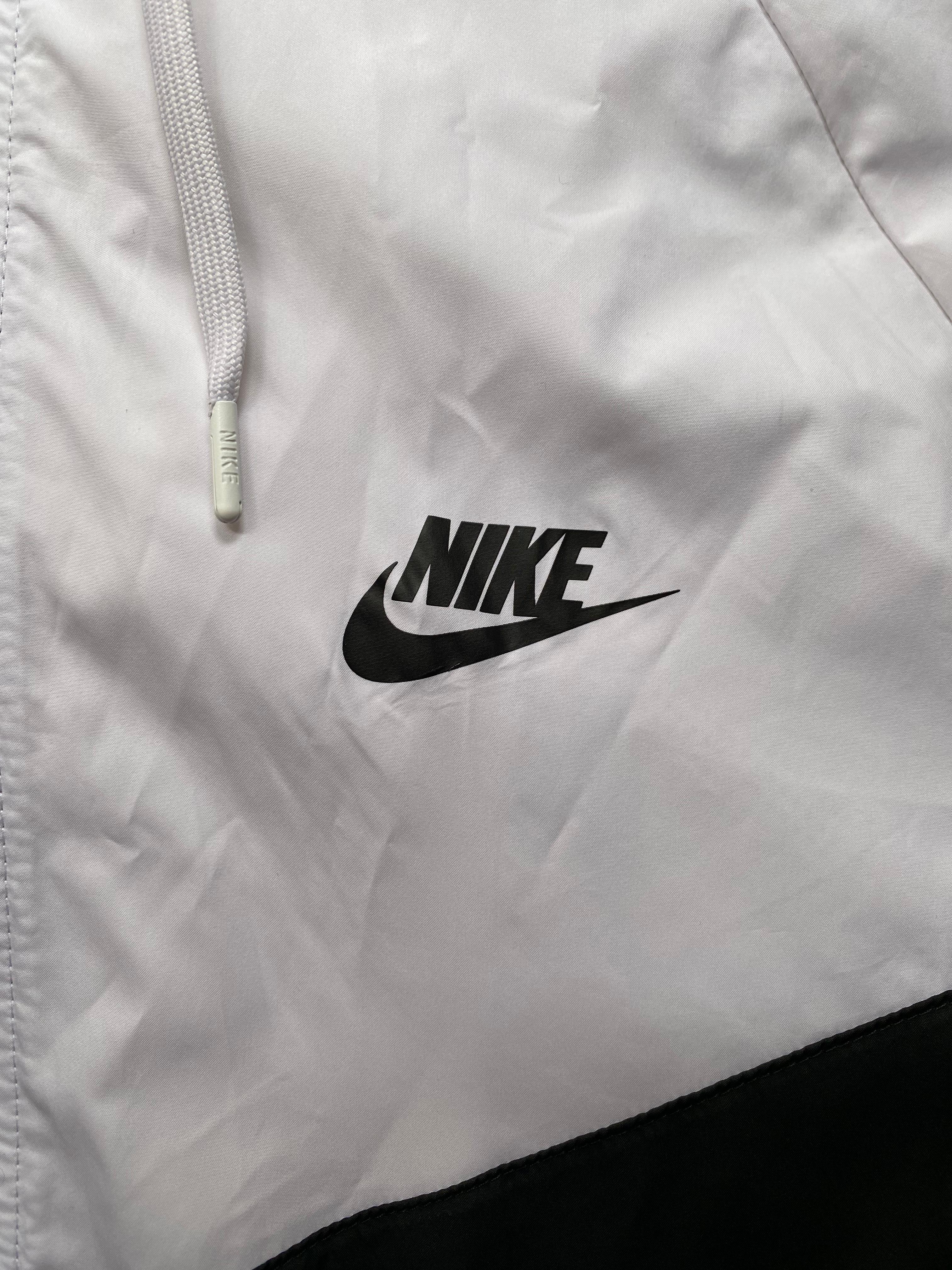 Nike Black & White Hooded Windbreaker Jacket
