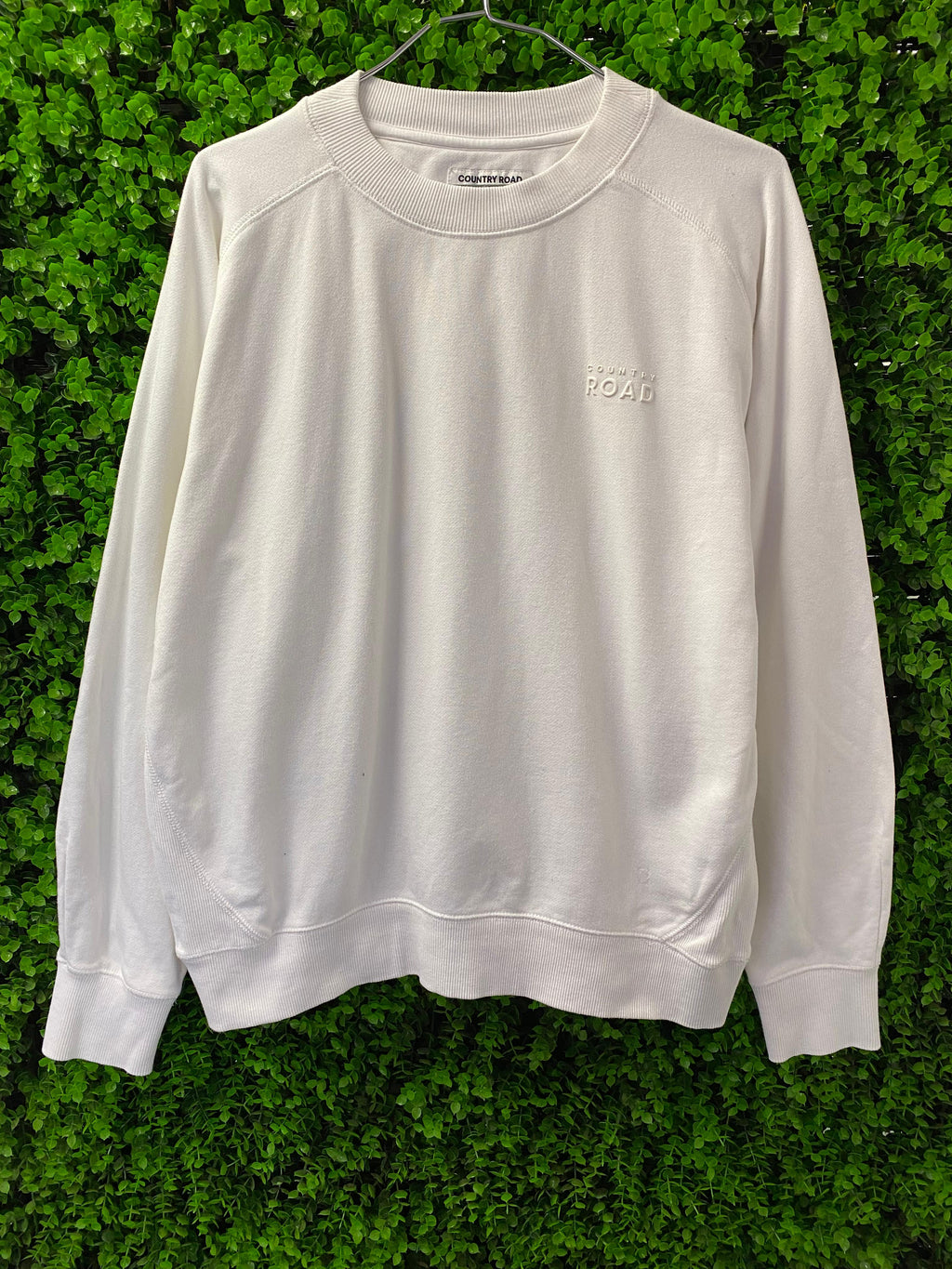 Country Road White Cotton Sweatshirt