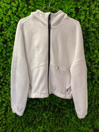 Superdry White Zip-Up Hoodie