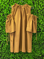 Louisa Mustard Cold-Shoulder Dress