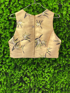 Forever 21 Butter Yellow Floral Crop Top