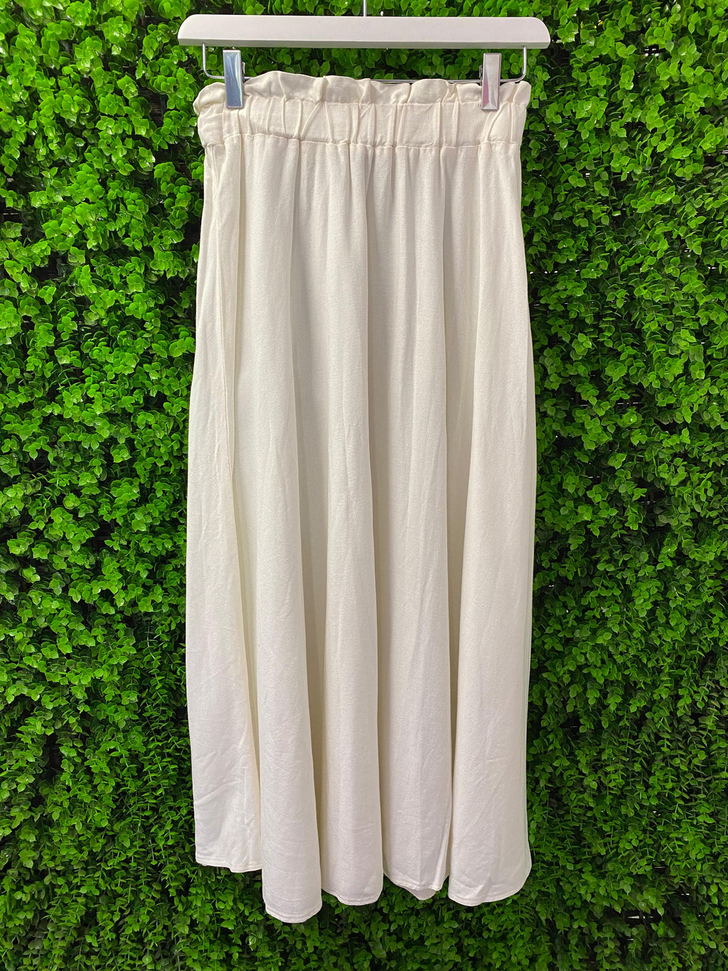 Miilla Cream Linen-Blend Maxi Skirt
