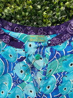 Antica Sartoria Blue & Purple Fish Print Tunic Dress