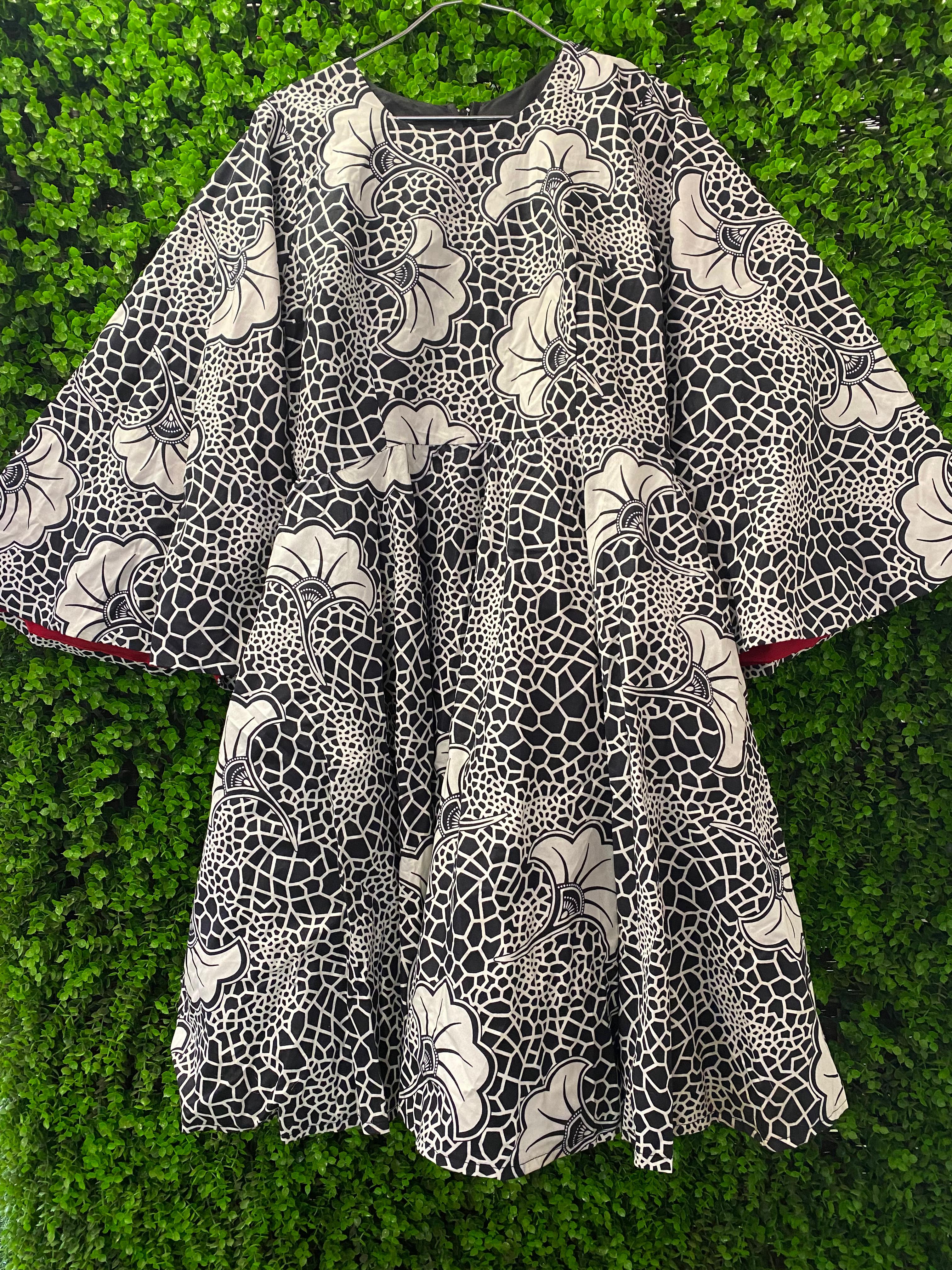 Black & White Statement Print Dress