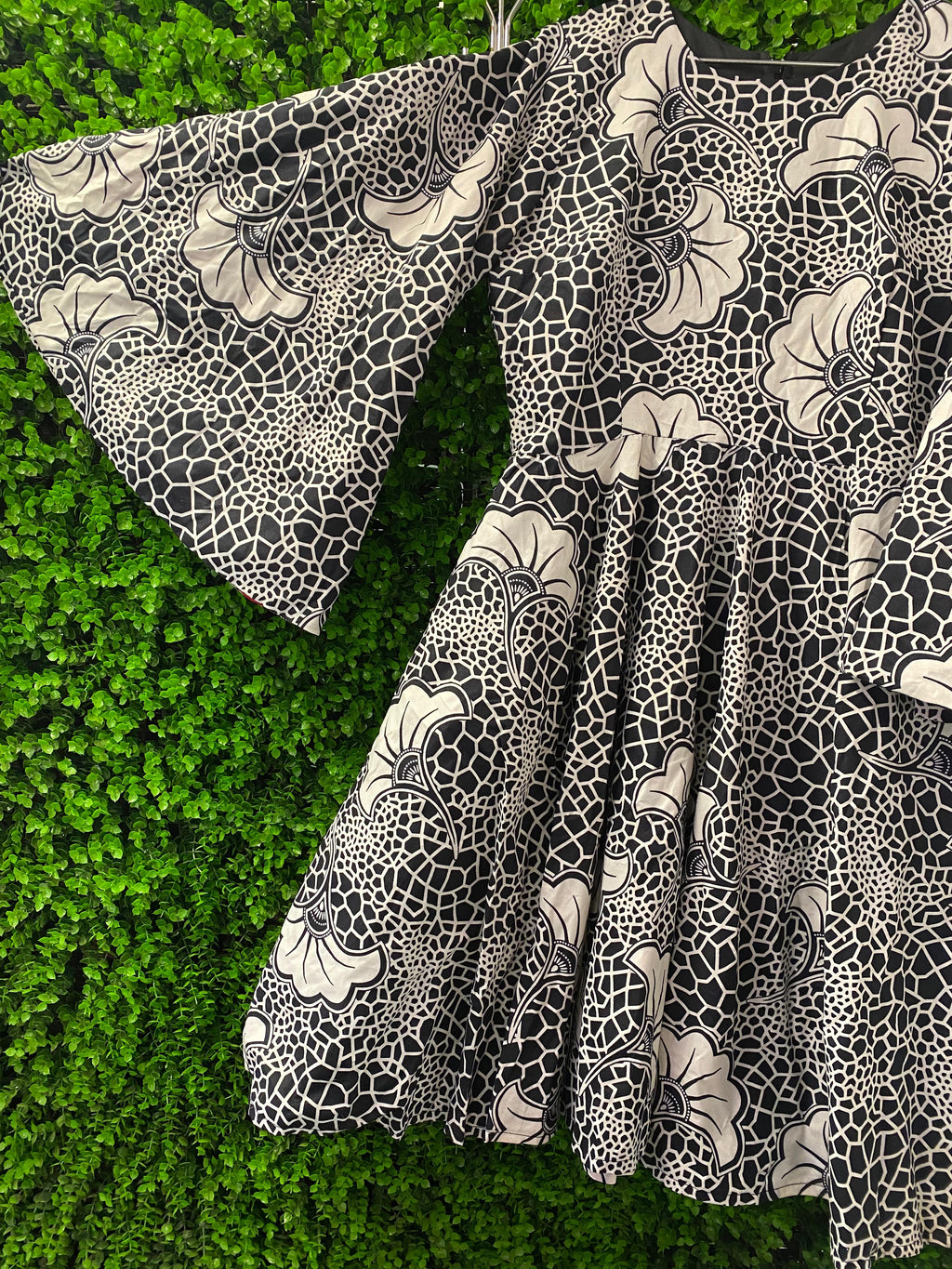 Black & White Statement Print Dress