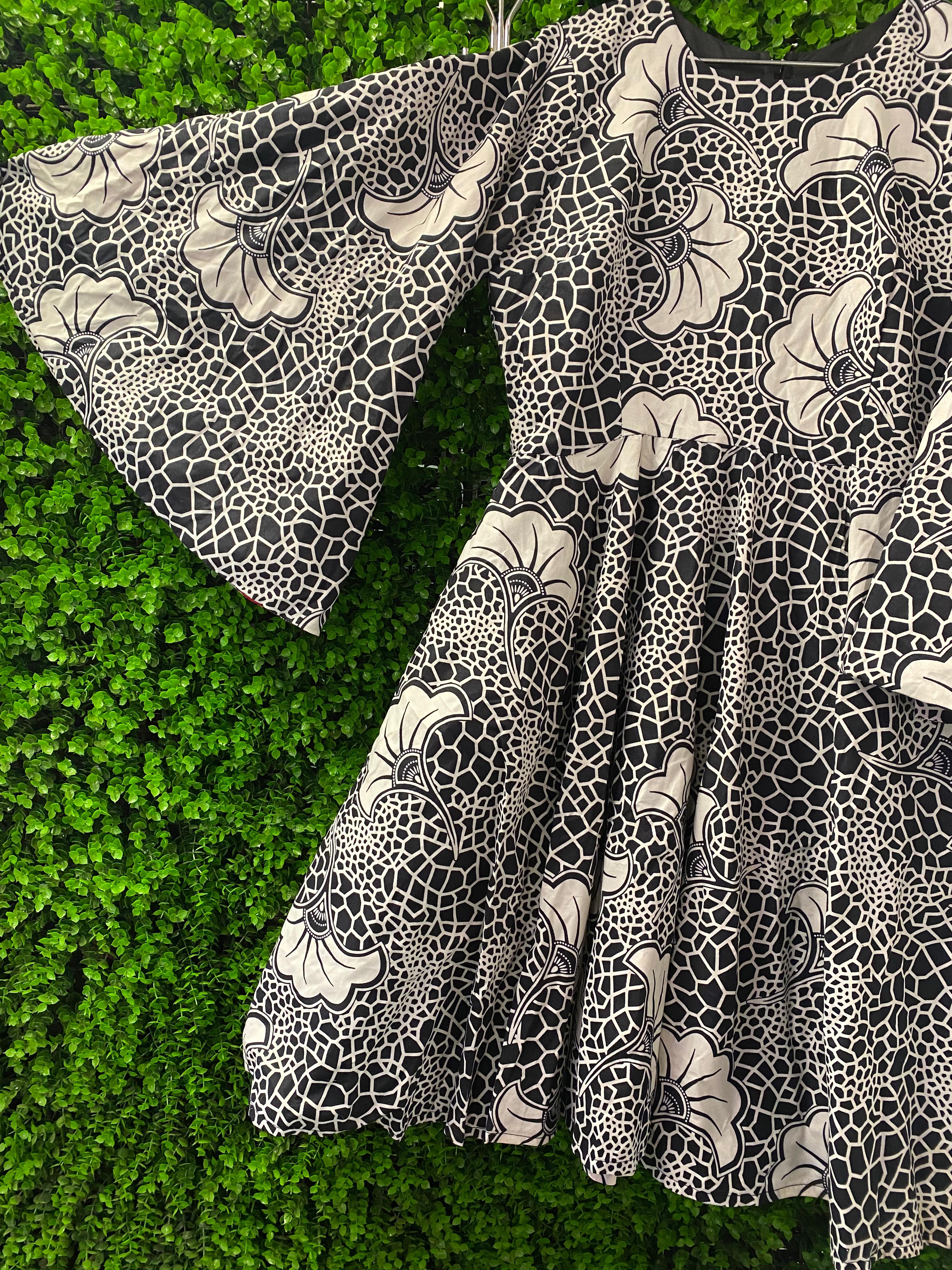 Black & White Statement Print Dress