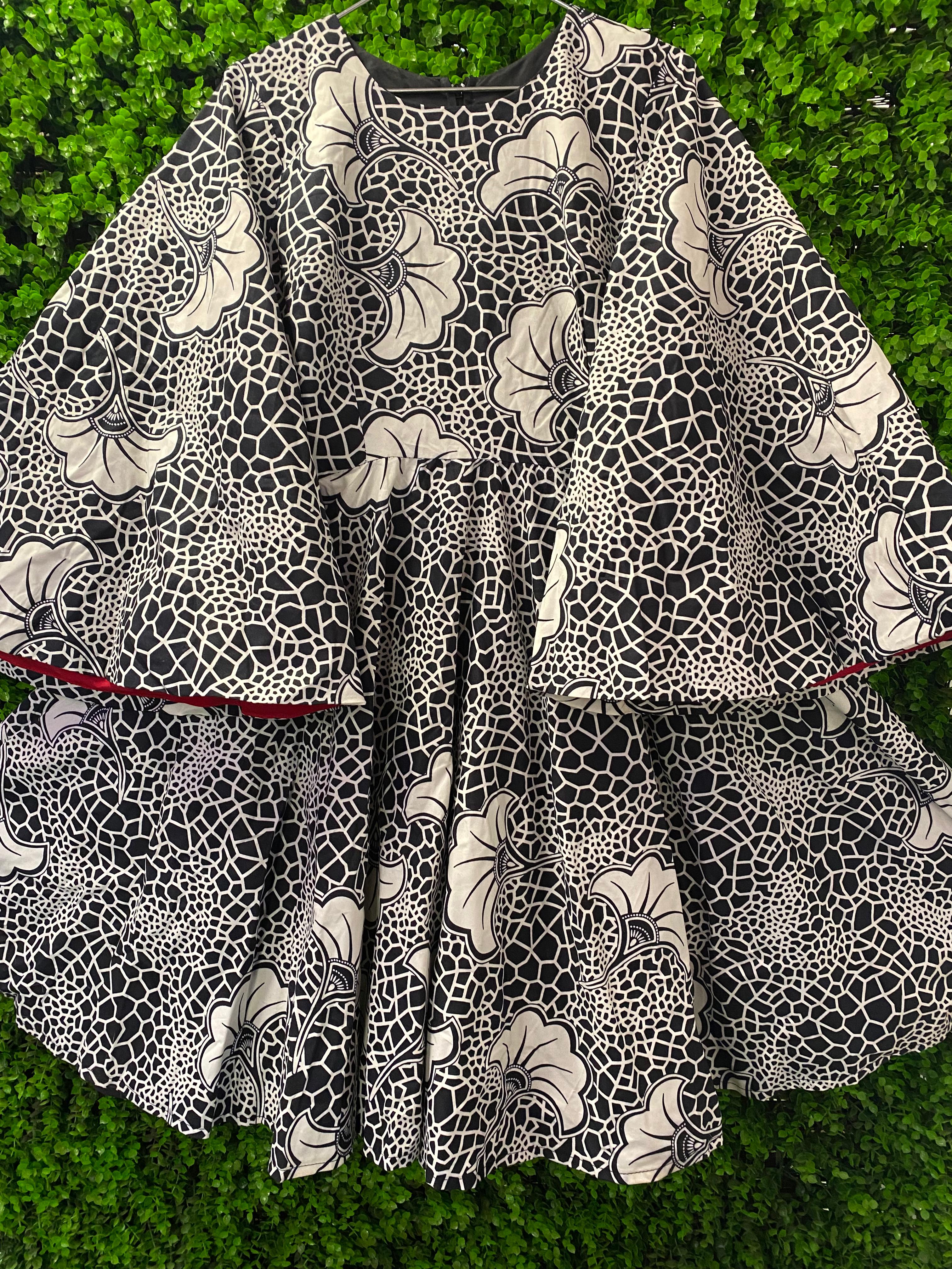 Black & White Statement Print Dress