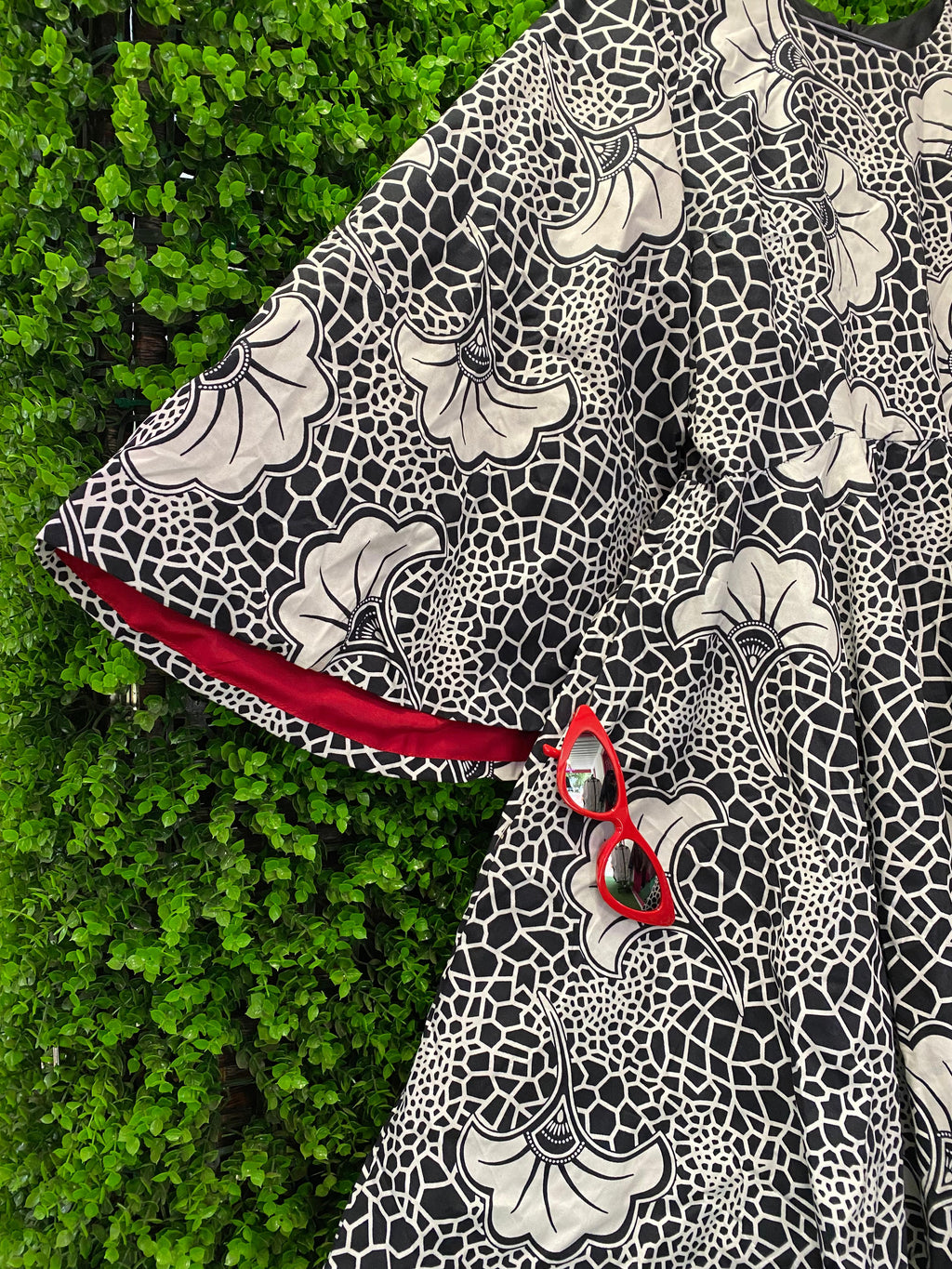 Black & White Statement Print Dress