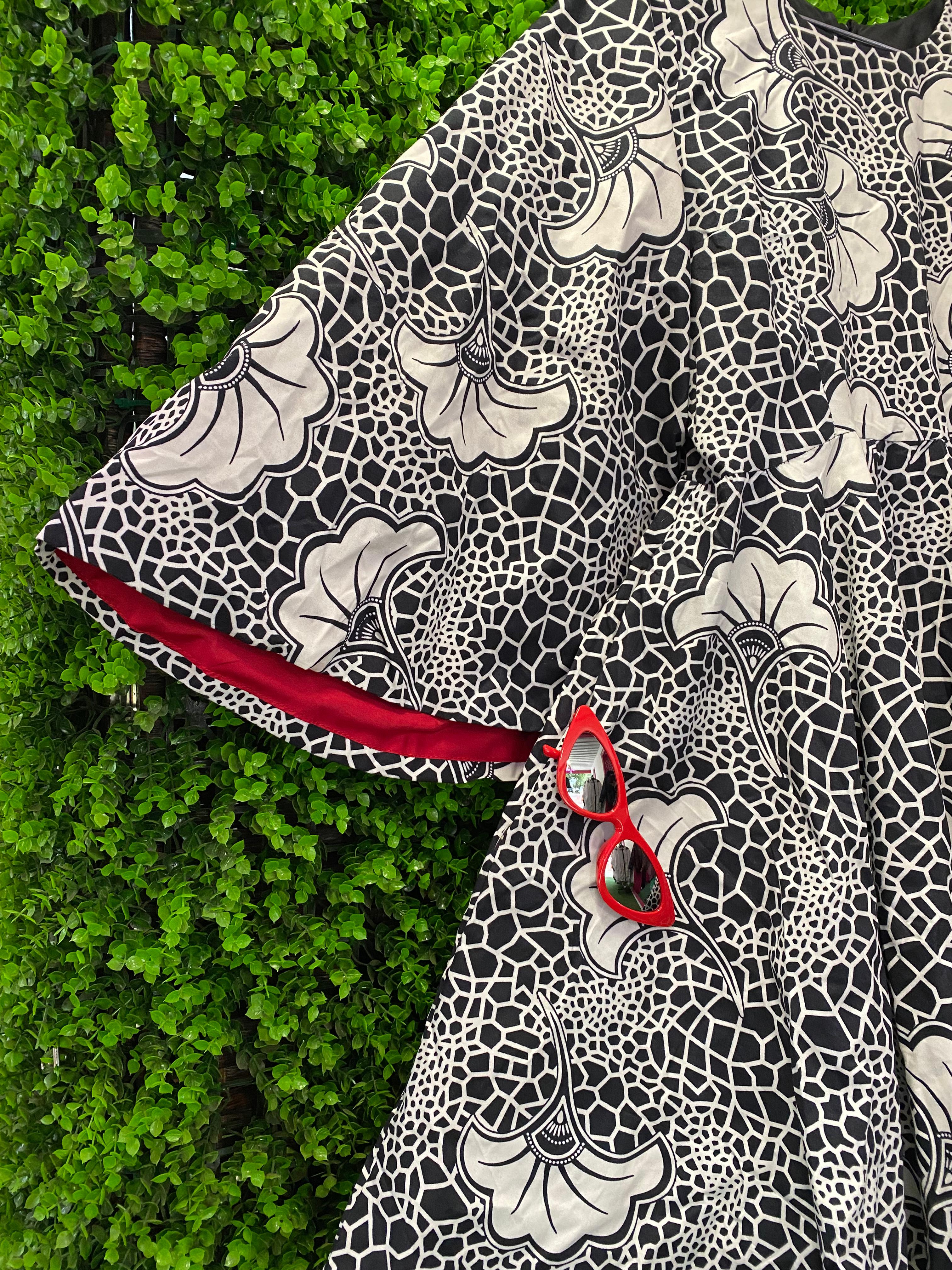 Black & White Statement Print Dress