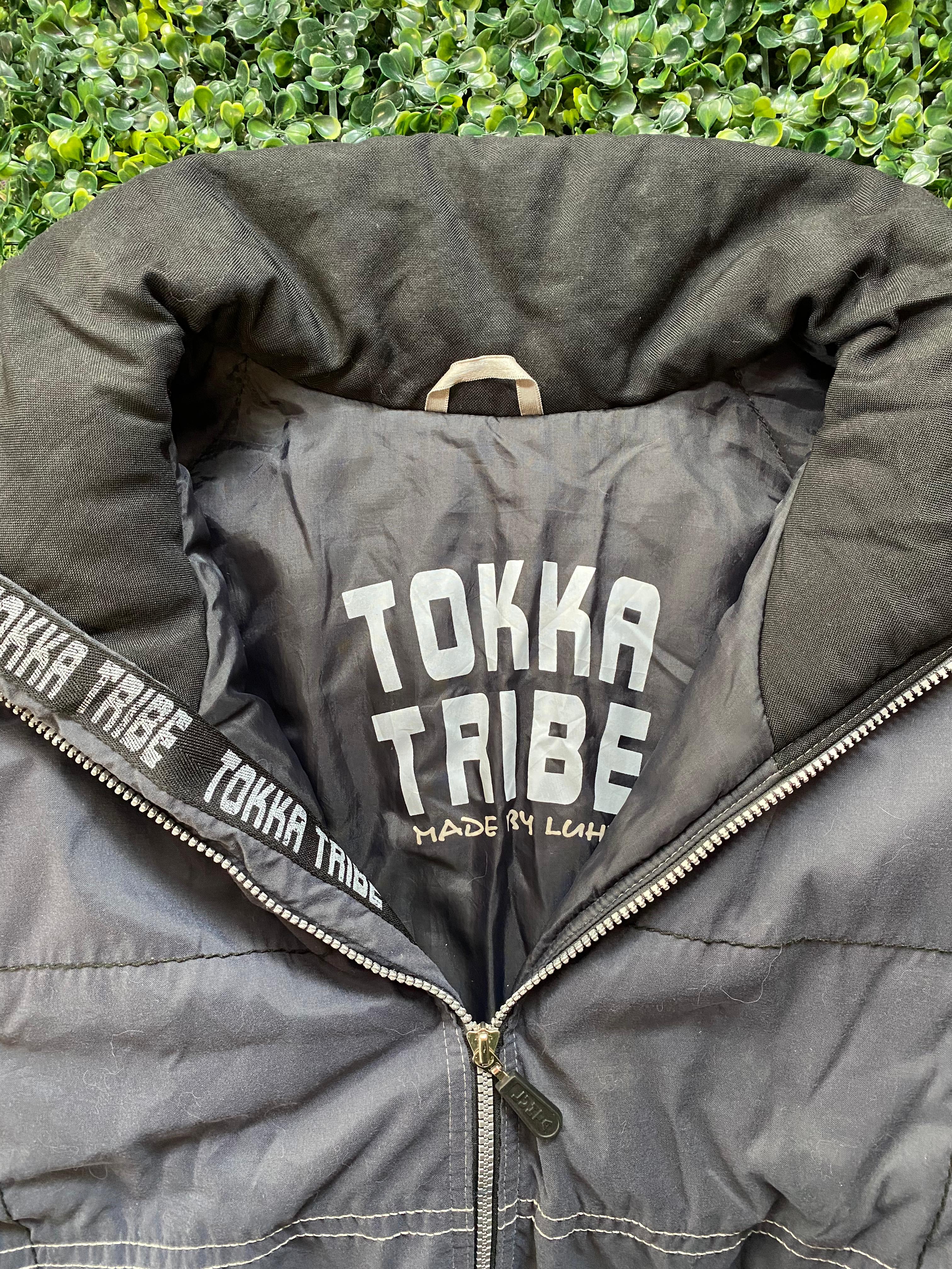 Tokka Tribe Black & Grey Utility Puffer Jacket