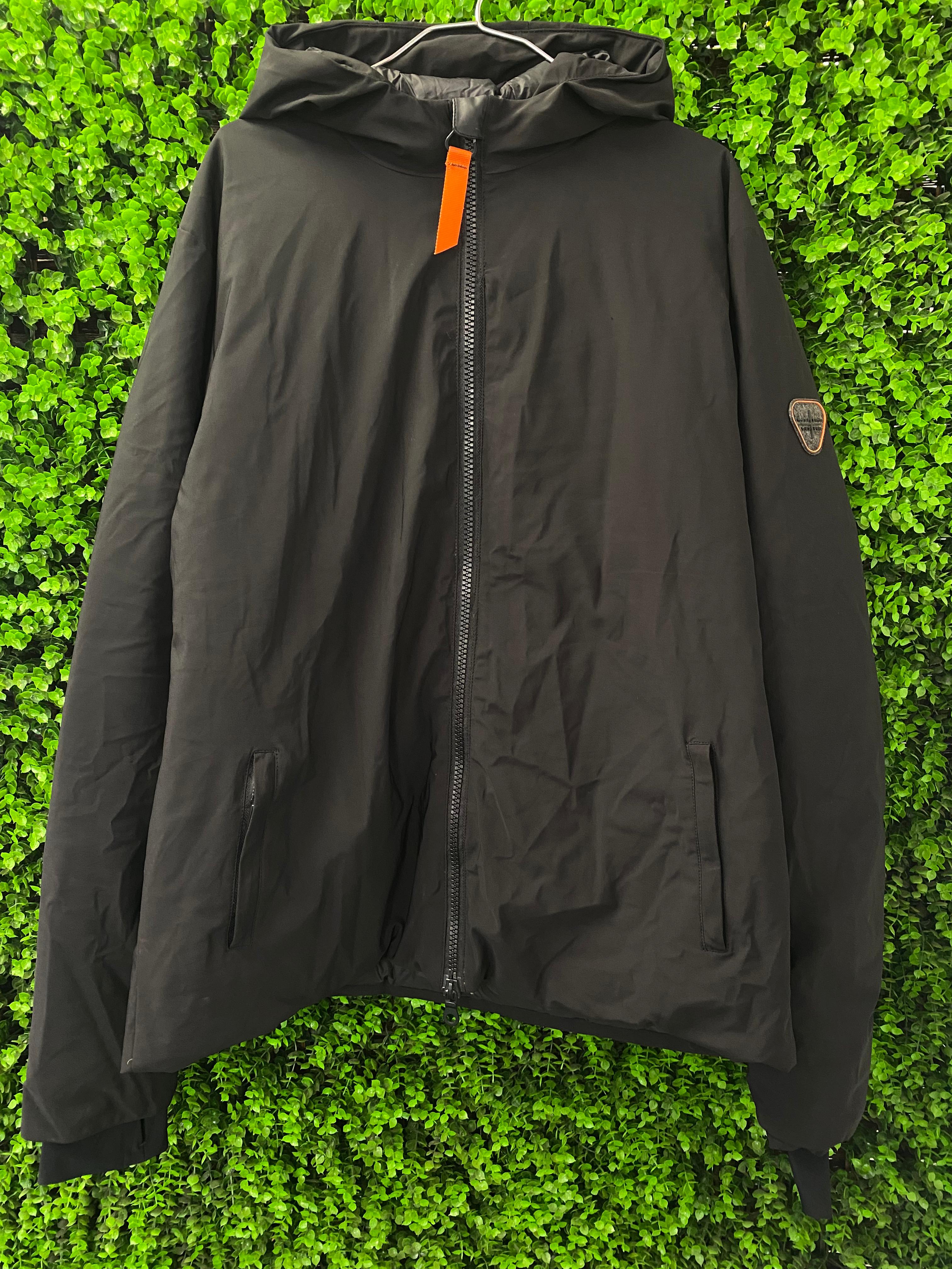 German Gaston Black Hooded Down Jacket
