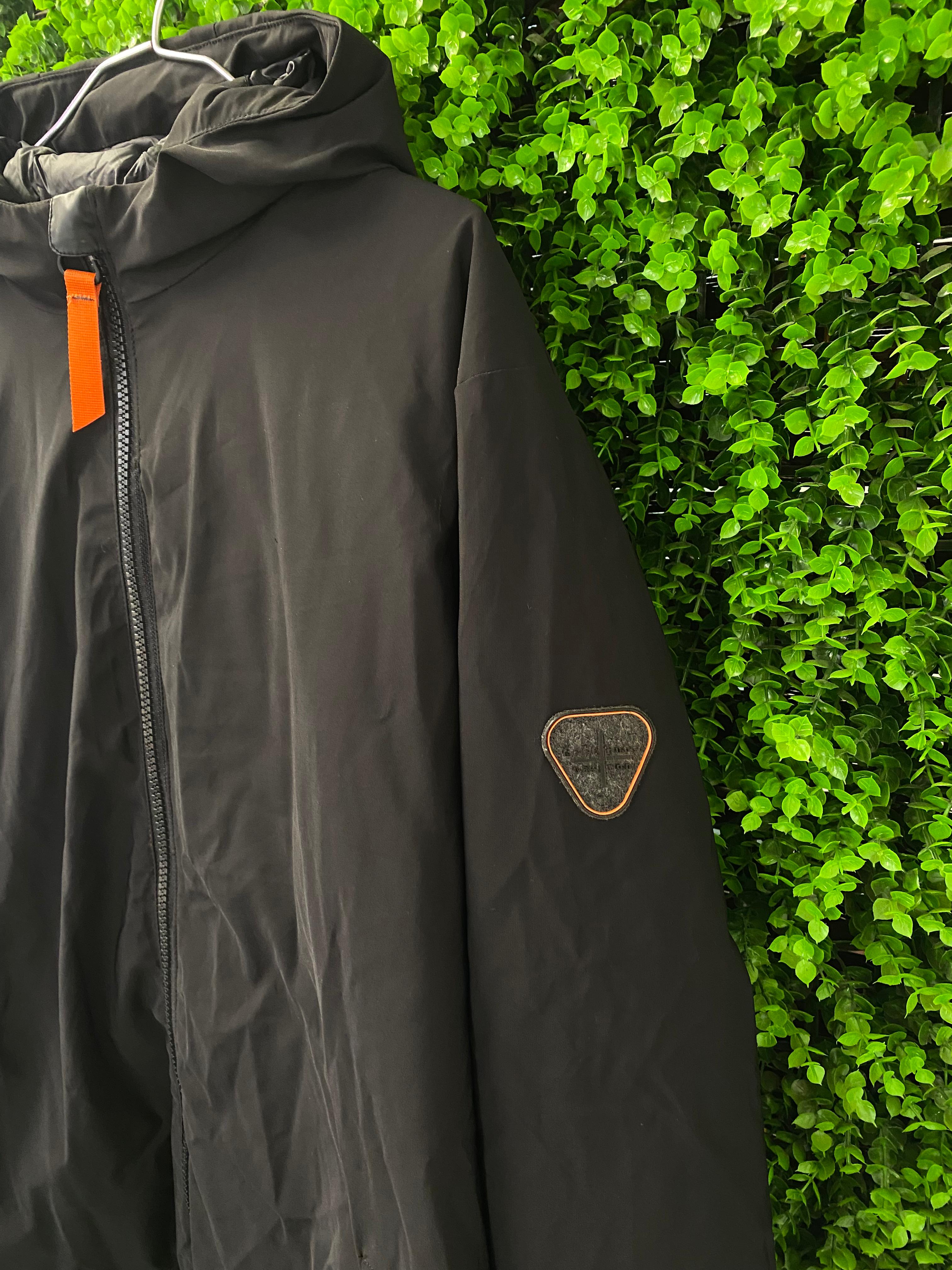 German Gaston Black Hooded Down Jacket