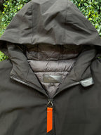 German Gaston Black Hooded Down Jacket