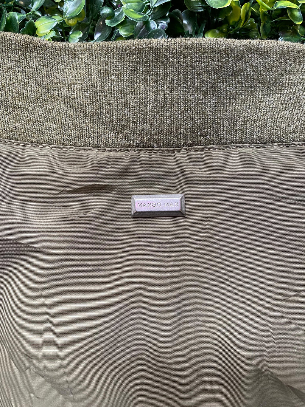 Mango Man Khaki Bomber Jacket