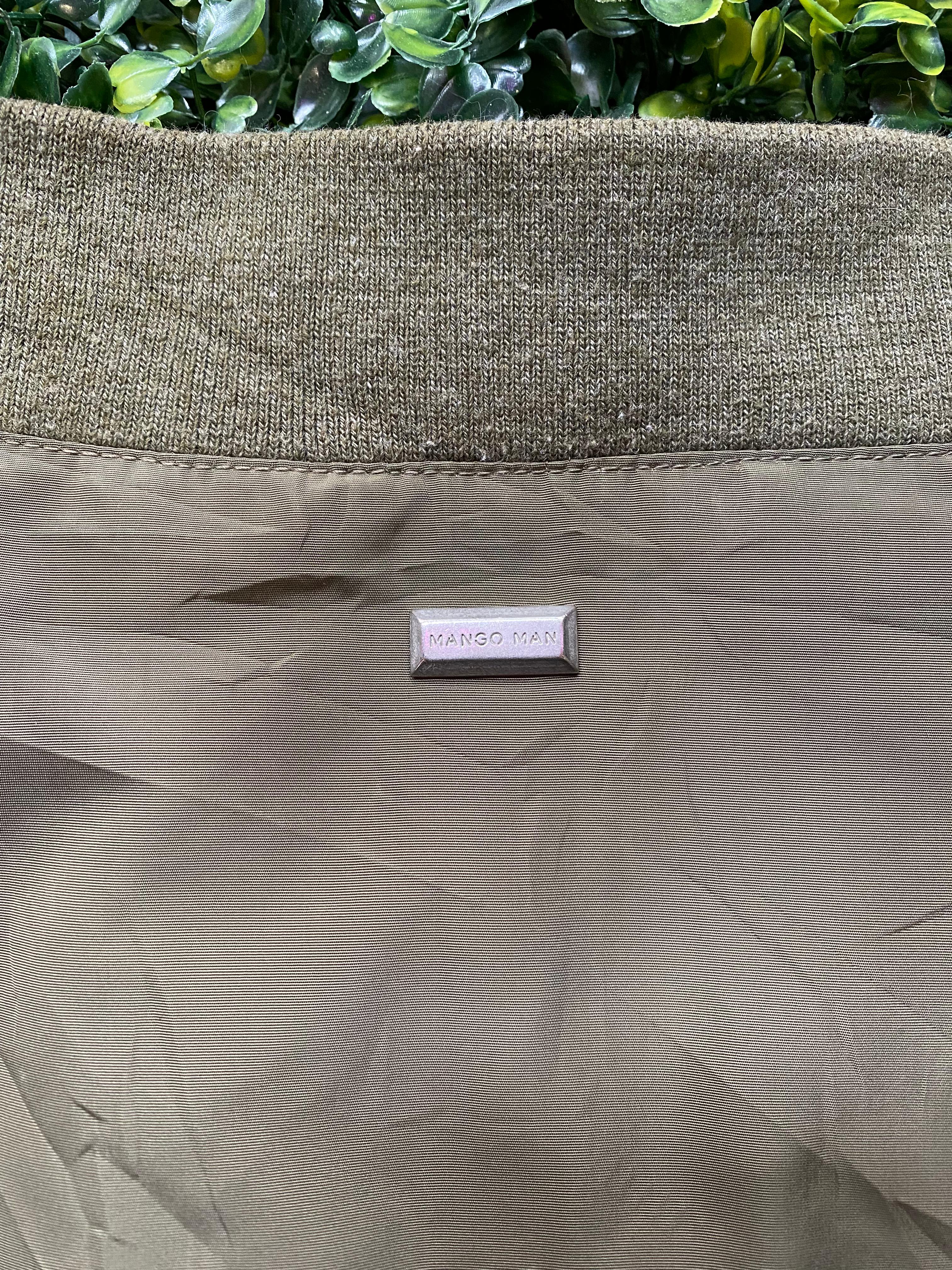 Mango Man Khaki Bomber Jacket