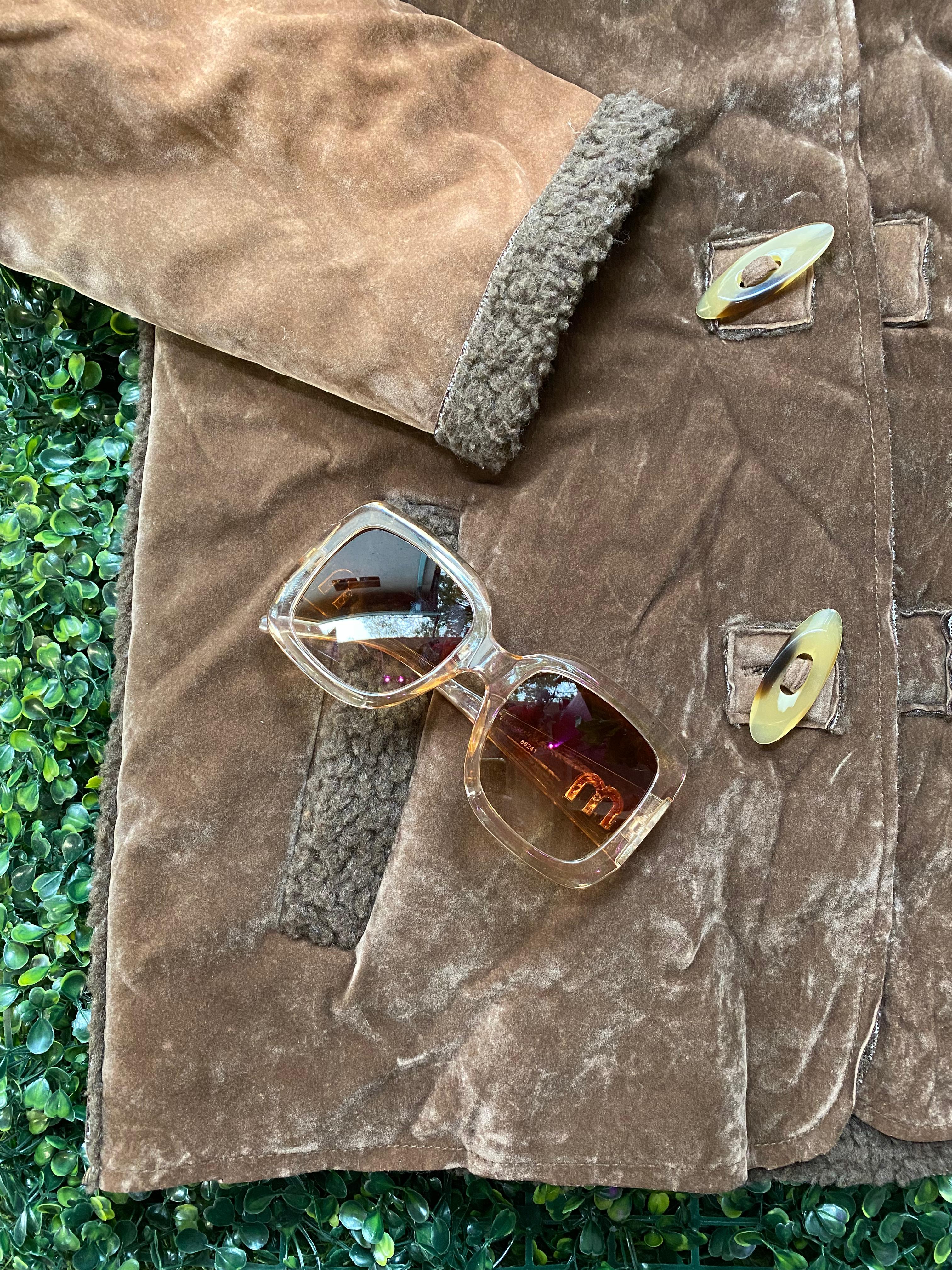 R.F Casual Fashion Brown Faux Suede Sherpa Jacket