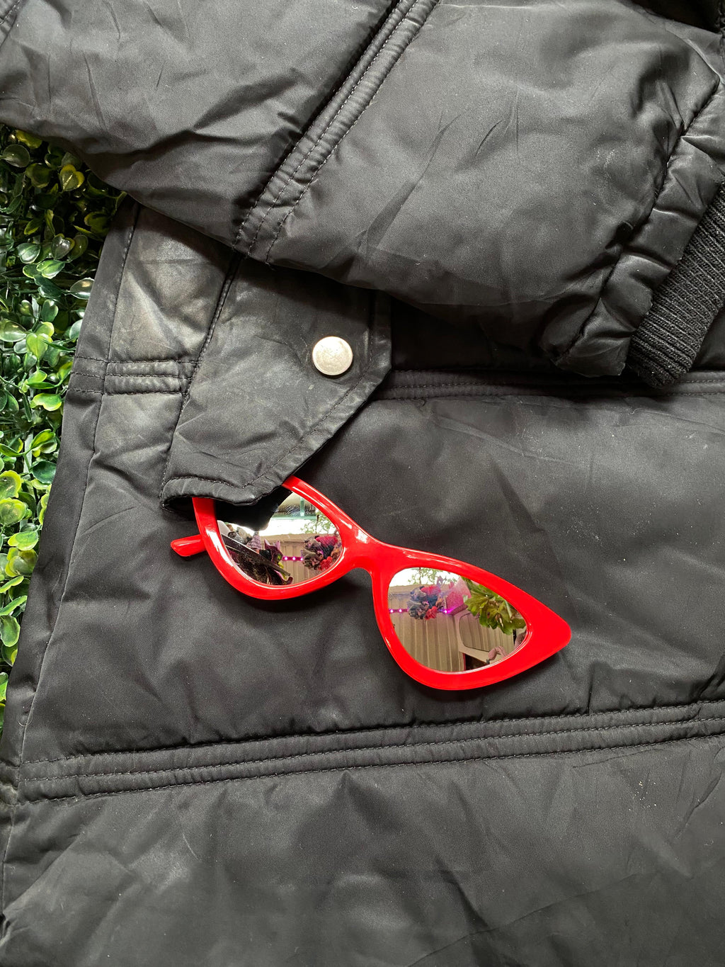 Manguun Black Padded Hooded Jacket with Detachable Faux Fur Trim