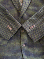 K. Riccardo Houndstooth Wool-Blend Blazer with Pockets