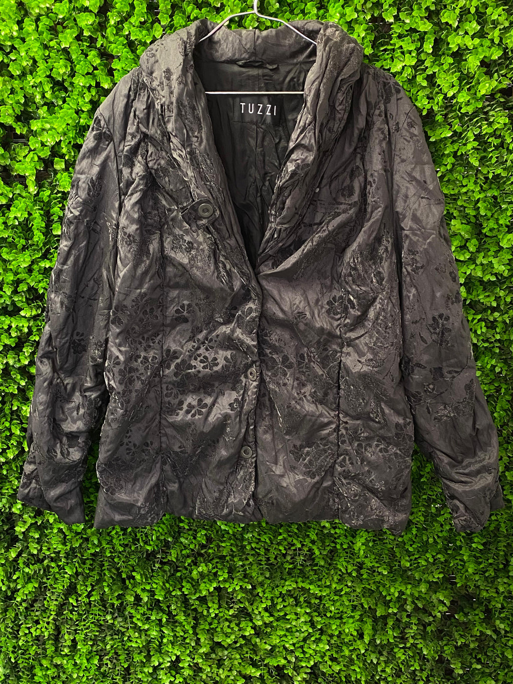 Tuzzi Black Textured Floral Jacket