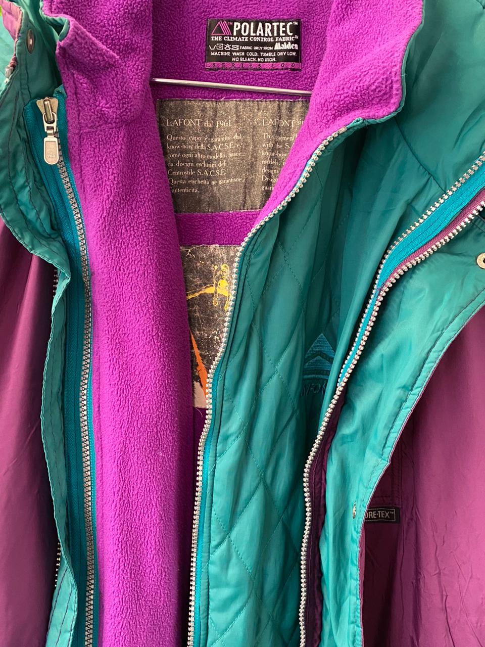 Lafont 2-in-1 Purple & Teal Jacket with Removable Inner Fleece Layer