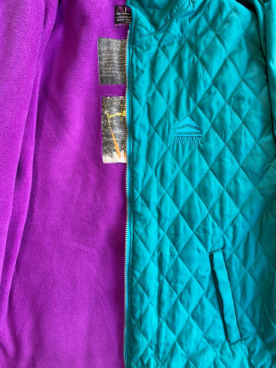 Lafont 2-in-1 Purple & Teal Jacket with Removable Inner Fleece Layer