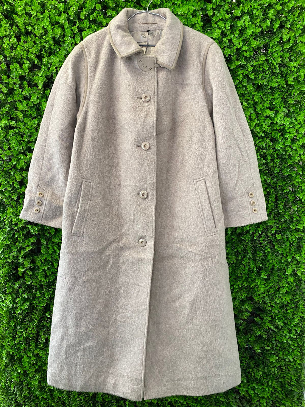 Canda Beige Alpaca Wool Blend Coat