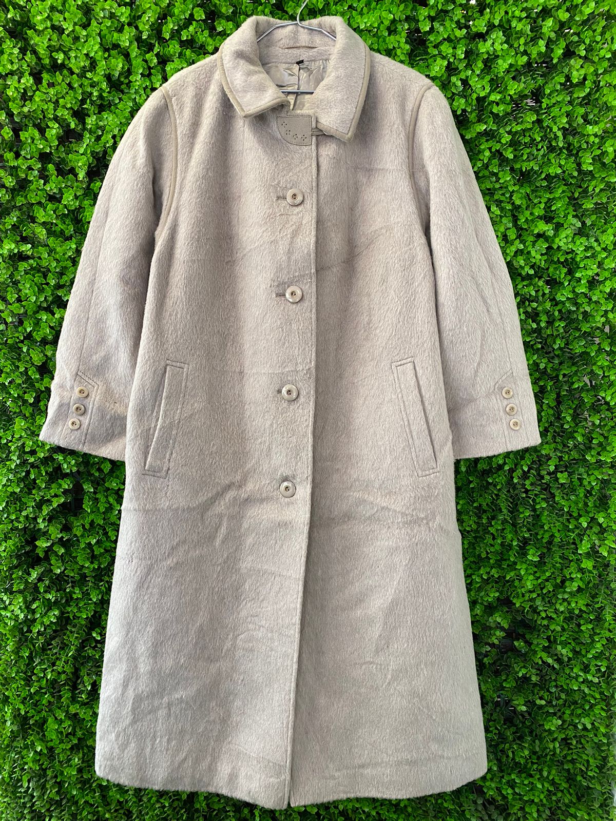 Canda Beige Alpaca Wool Blend Coat