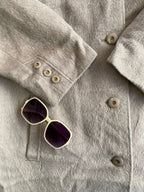 Canda Beige Alpaca Wool Blend Coat