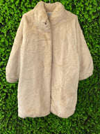 Grant Cream Faux Fur Coat