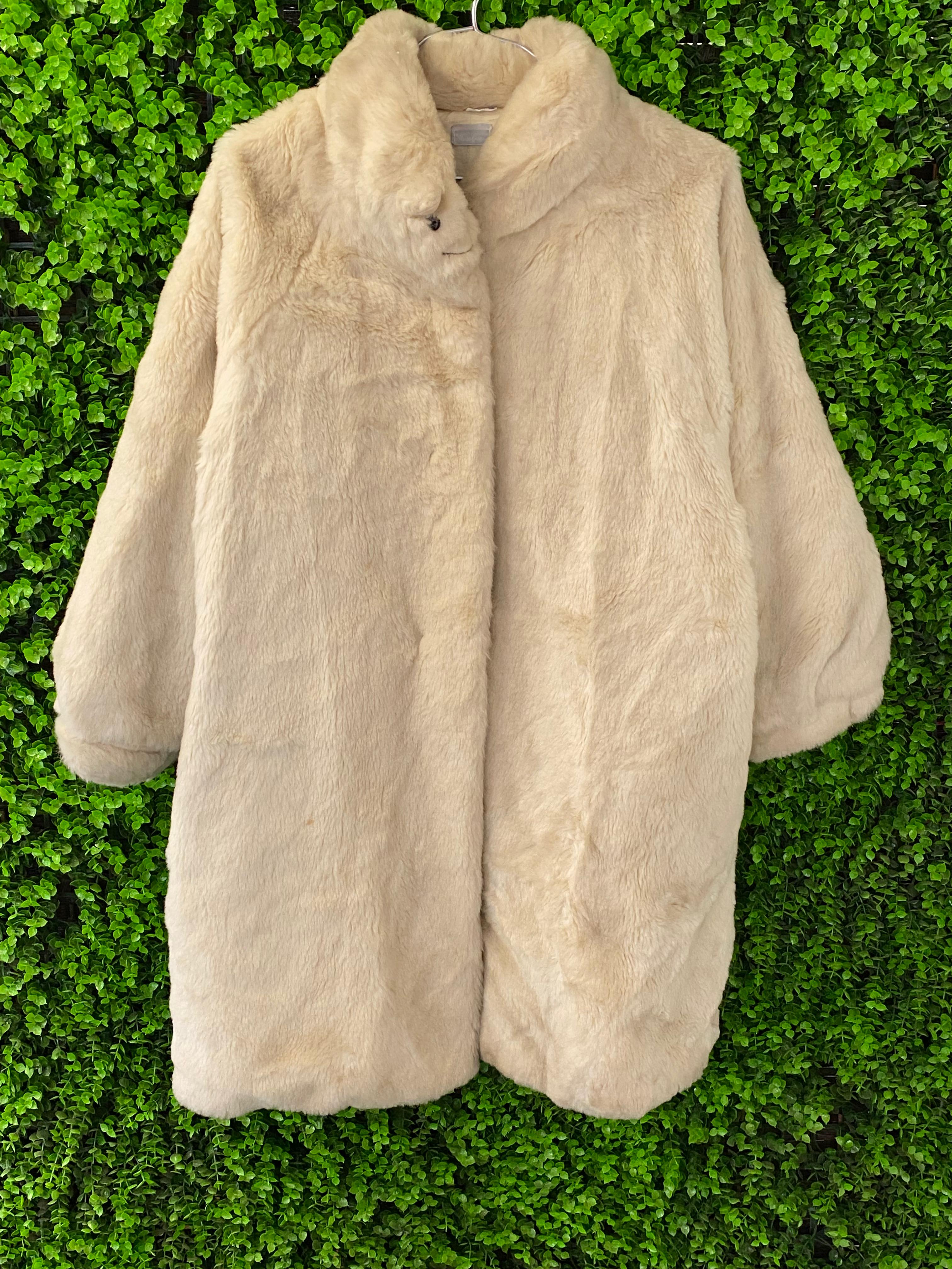 Grant Cream Faux Fur Coat