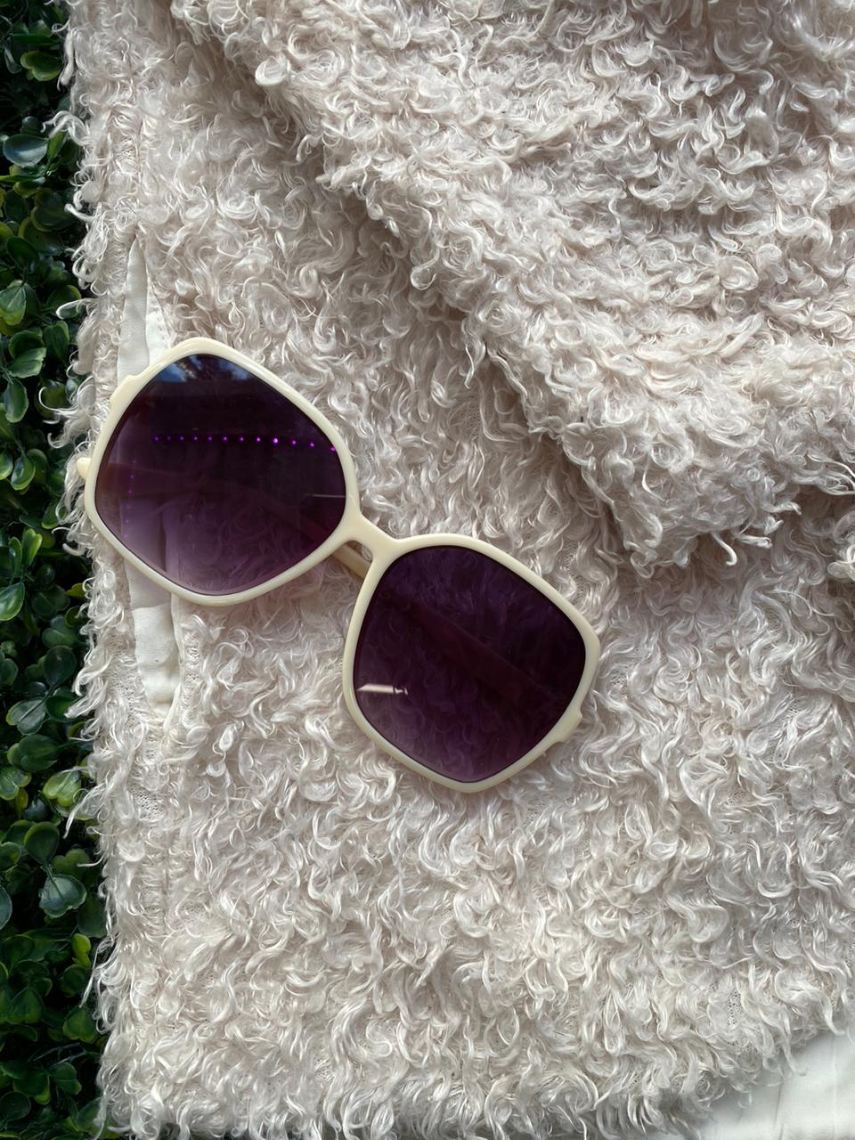 H&M Cream Curly Faux Fur Jacket