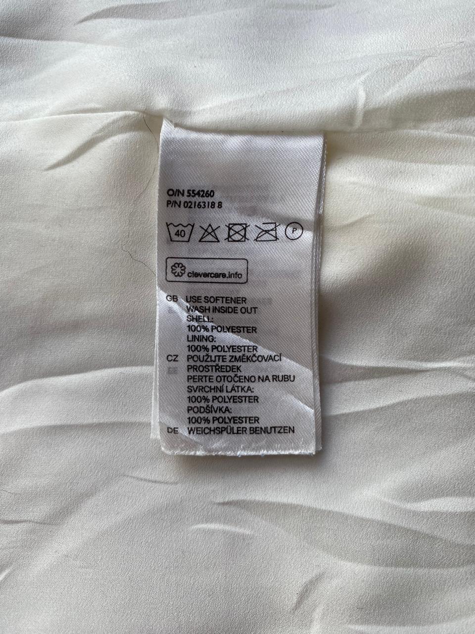 H&M Cream Curly Faux Fur Jacket