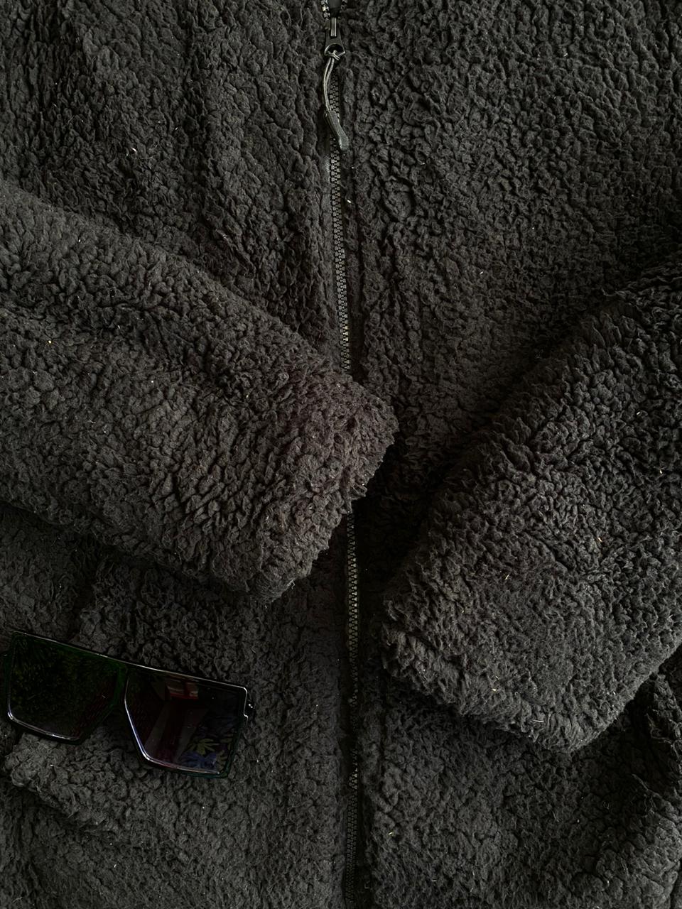 Brave Soul Black Teddy Fleece Jacket