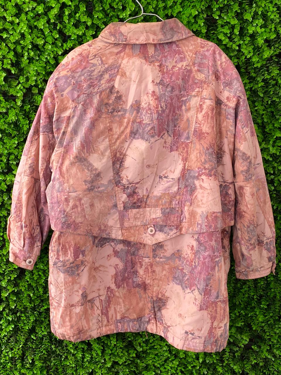 Your Sixth Sense Pink Abstract Print Utility Jacket