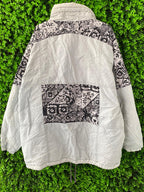 Shamp White & Black Patterned Padded Jacket