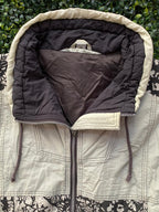 Shamp White & Black Patterned Padded Jacket