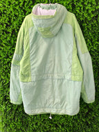 L’Agression Light Green Hooded Ski Jacket