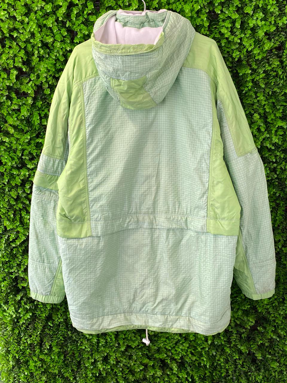 L’Agression Light Green Hooded Ski Jacket