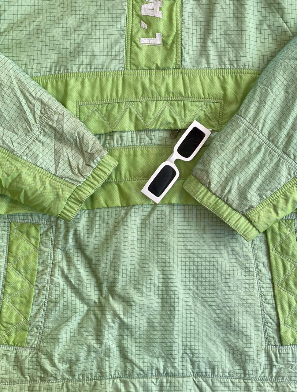 L’Agression Light Green Hooded Ski Jacket