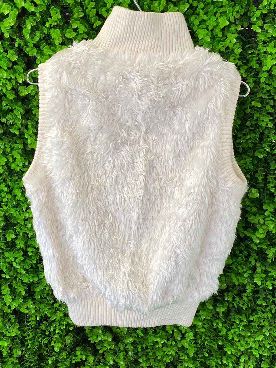 Tally Weijl Faux Fur Zip-Up Gilet