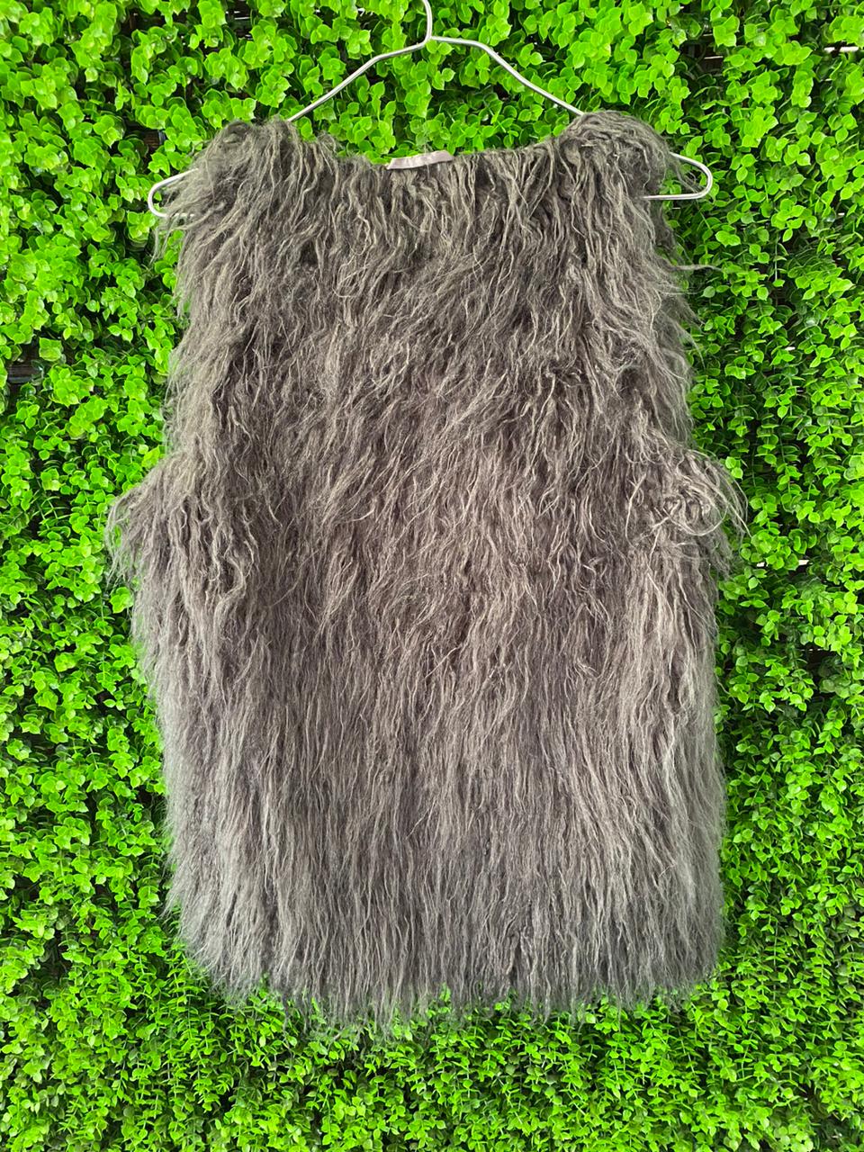 FB Sister Grey Faux Fur Sleeveless Gilet