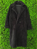 Black Teddy Borg Longline Coat