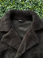 Black Teddy Borg Longline Coat