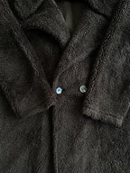 Black Teddy Borg Longline Coat