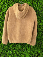 H&M Camel Teddy Hooded Jacket