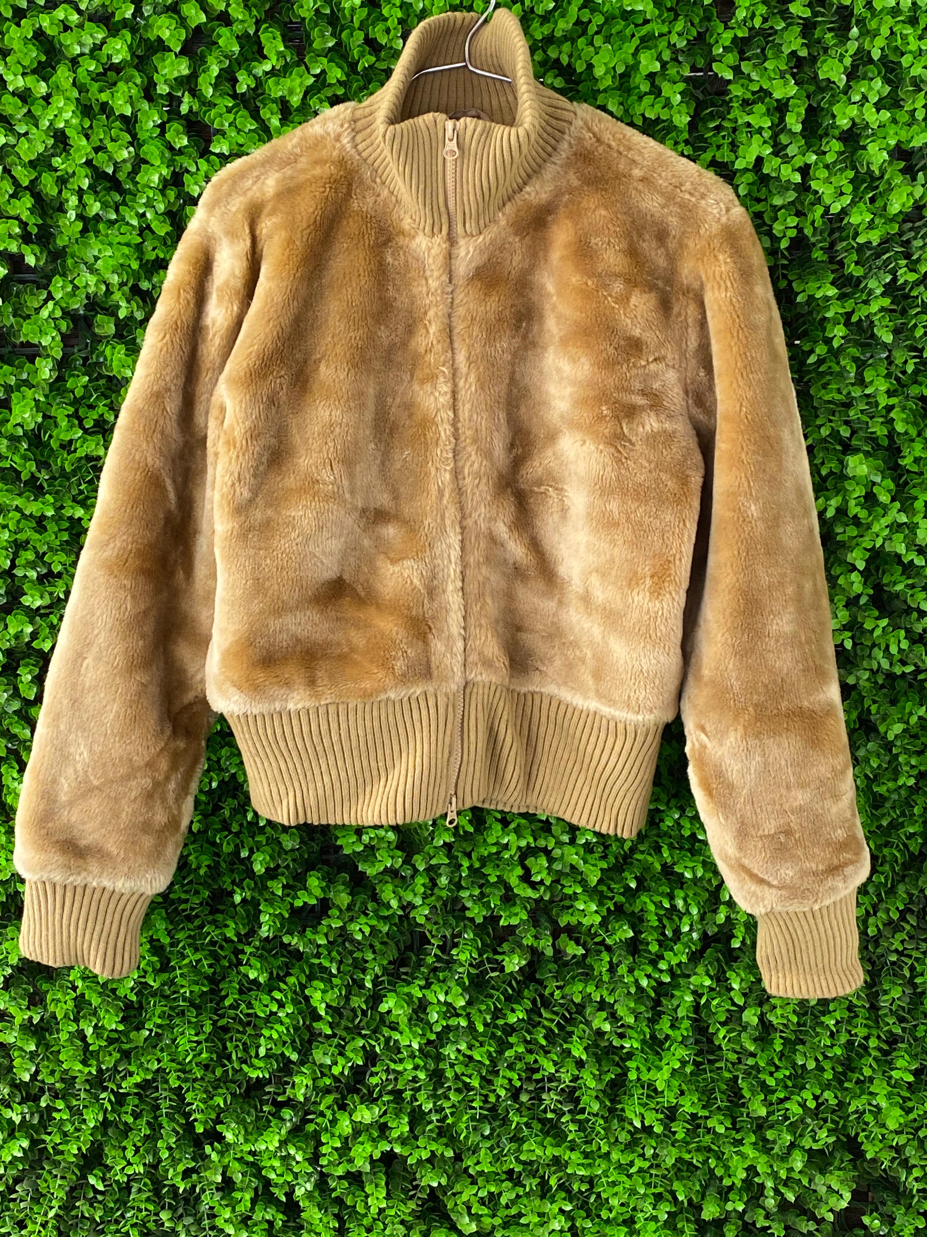 Vero Moda Tan Faux Fur Bomber Jacket
