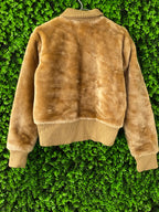 Vero Moda Tan Faux Fur Bomber Jacket