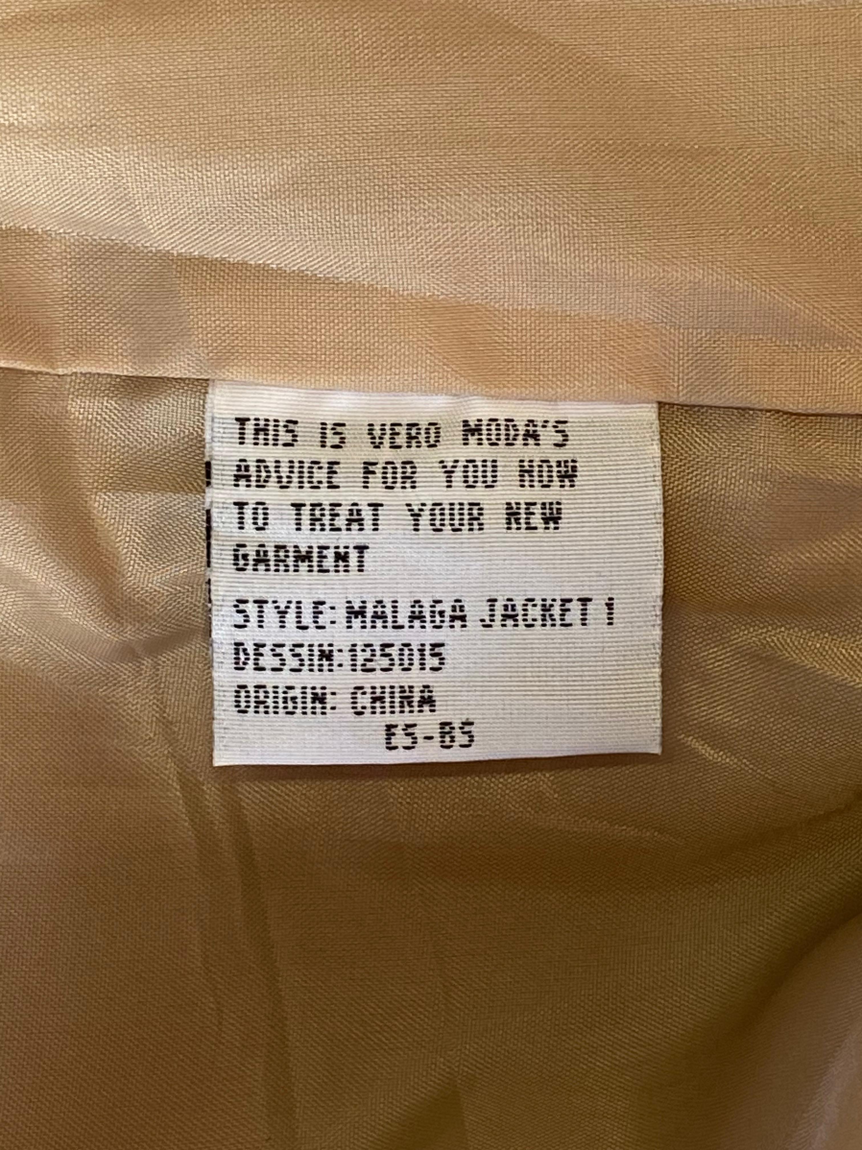 Vero Moda Tan Faux Fur Bomber Jacket
