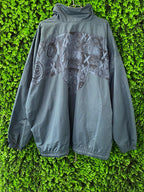 Authentic Collection Teal Abstract Print Zip-Up Jacket