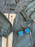 Authentic Collection Teal Abstract Print Zip-Up Jacket